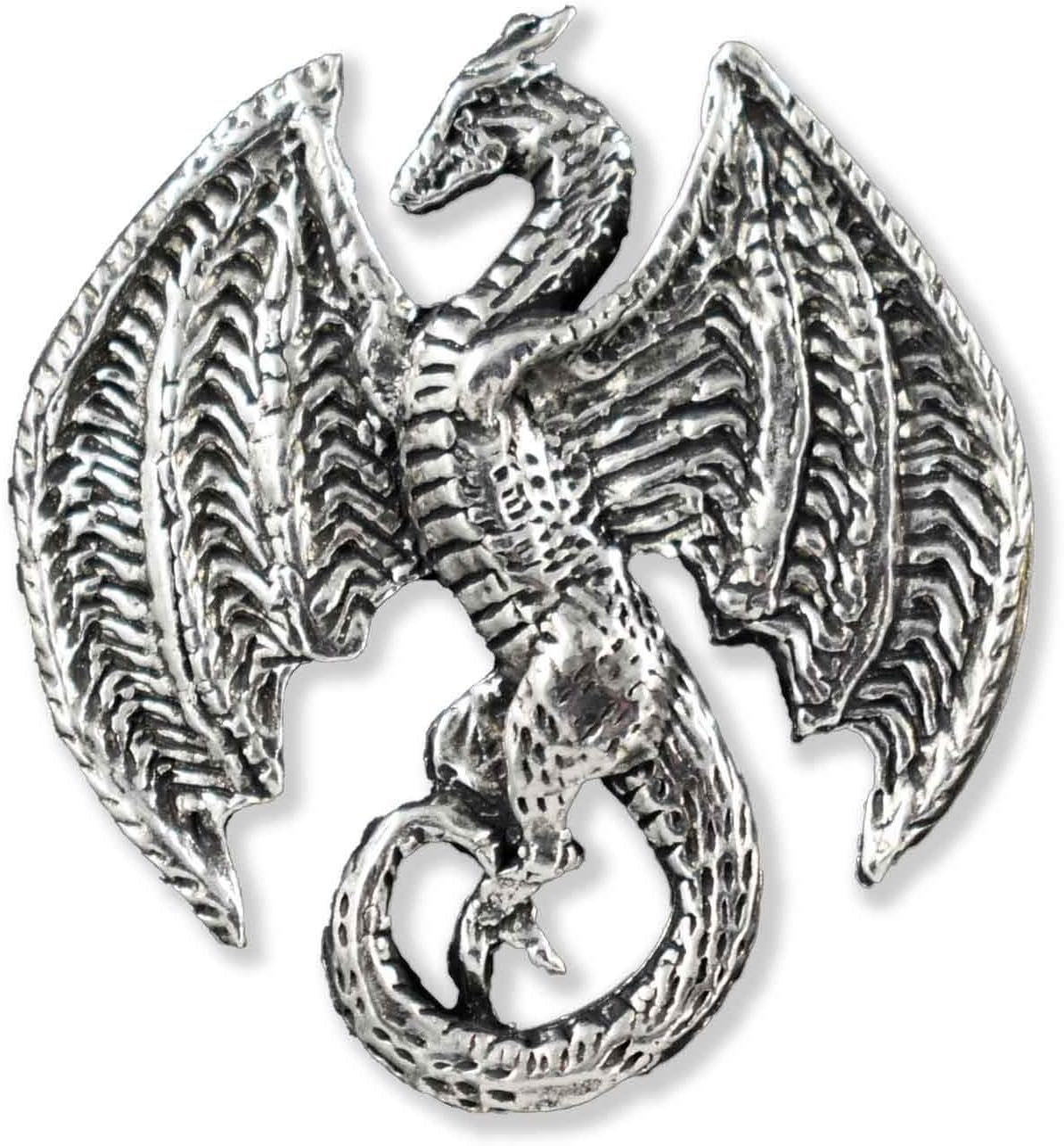 Dragon Flying Lapel Pin, Brooch, Jewelry, G009 Metallic