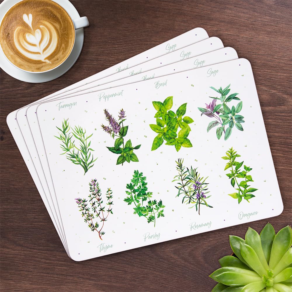The Leonardo Collection Lp95066 Herb Garden Place Mats (Set Of 4), 29X22cm, Boxed
