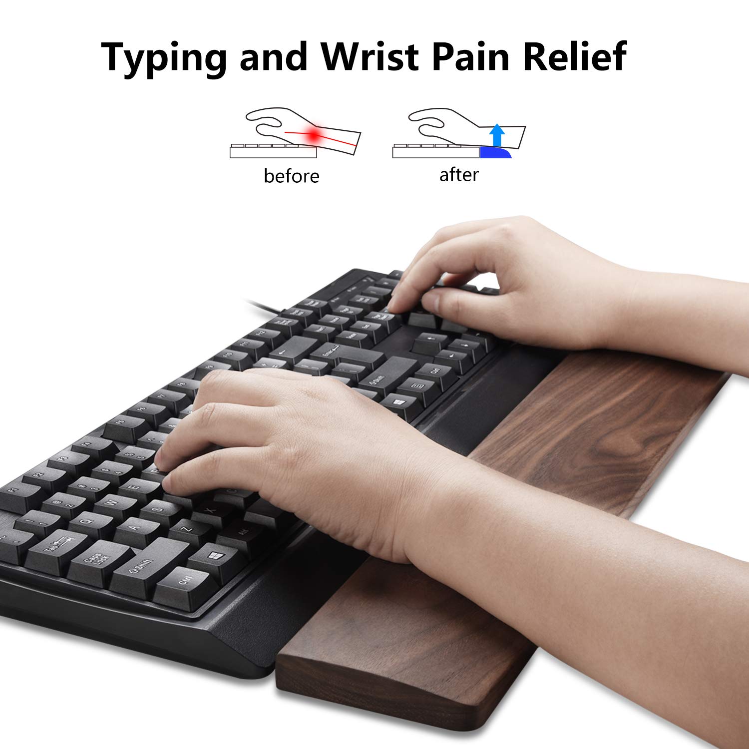 مسند معصم خشبي للوحة المفاتيح من Dskkws مسند معصم خشبي صلب حامل وسادة اليد مسند راحة اليد للمكتب والألعاب لوح خشب الجوز اشتري اون لاين بأفضل الاسعار في السعودية سوق كوم الان