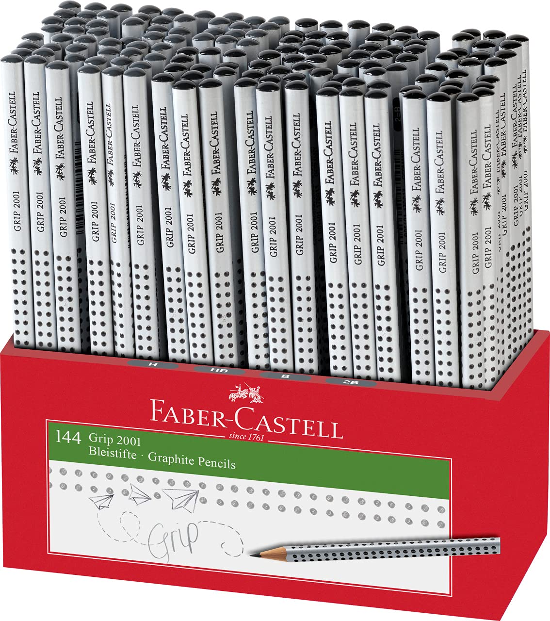 Faber-Castell Classpack Grip 2001 Matite Grafite 144 pz - Cartone
