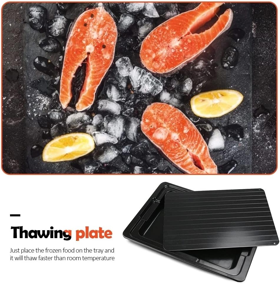 2pcs Fast Defrosting Tray Multi-Functional Texture Thaw Food Meat Quick Defrost Plate Board Kitchen Gadget Tool(35.5 * 20.5 * 0.3cm/13.97 * 8.07 * 0.11in)