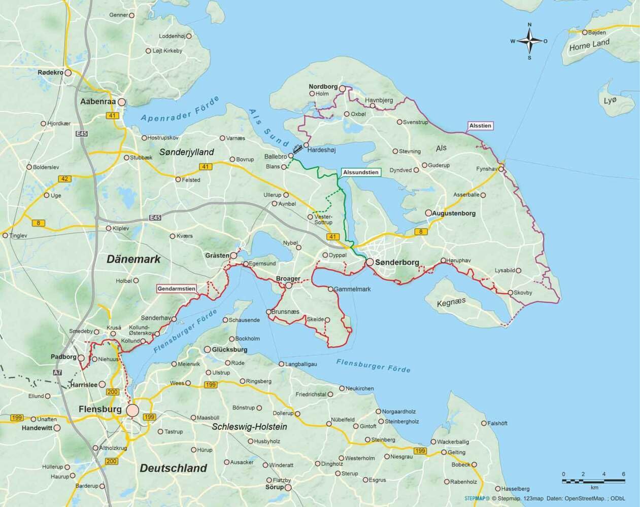 Dänemark: Gendarmstien mit Alsstien und Alssundstien: Unterwegs auf dem Fernwanderweg: Wanderrouten, Wegbeschreibung, Reise-Infos und GPS-Tracks für die Wanderung (Outdoor Wanderführer, Band 501)