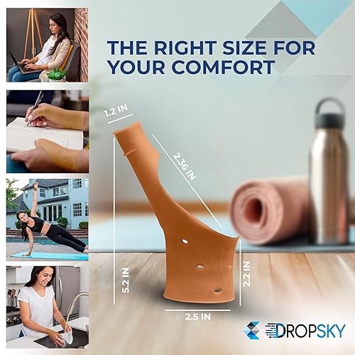 Miniatura 2 de Dropsky Thumb Brace - Paquete de 4 férula impermeable para el pulgar con almohadilla de gel para túnel carpiano, artritis y alivio de dedos en