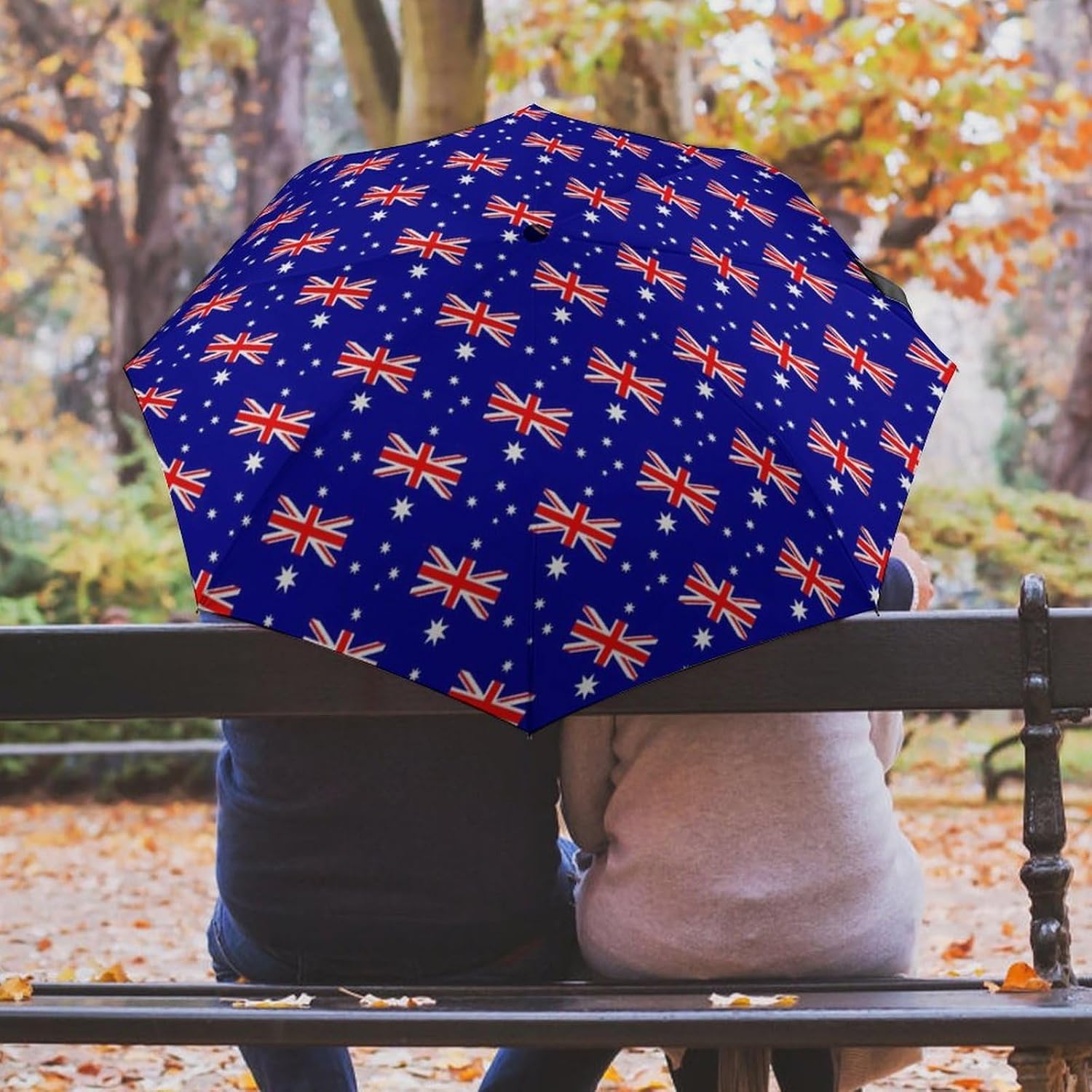 Australia Flag Compact Umbrella 3 Folding Windproof Automatic Umbrellas Portable Travel Accessories image 5