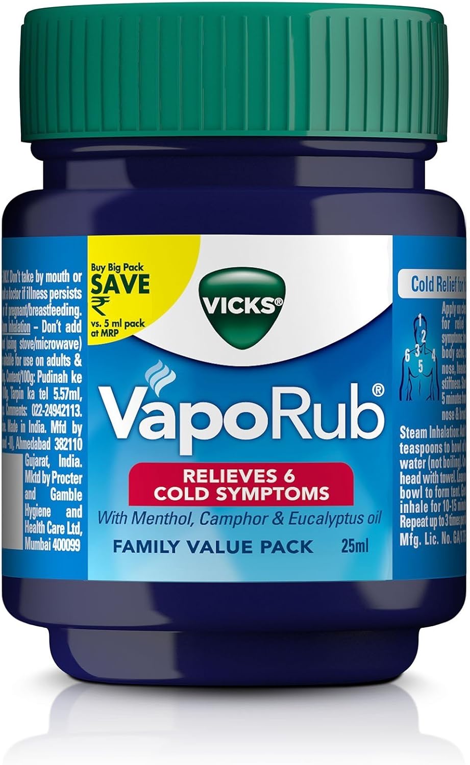 Vicks Vaporub Family Value Pack 25 ML Amazon.co.uk Health & Personal Care