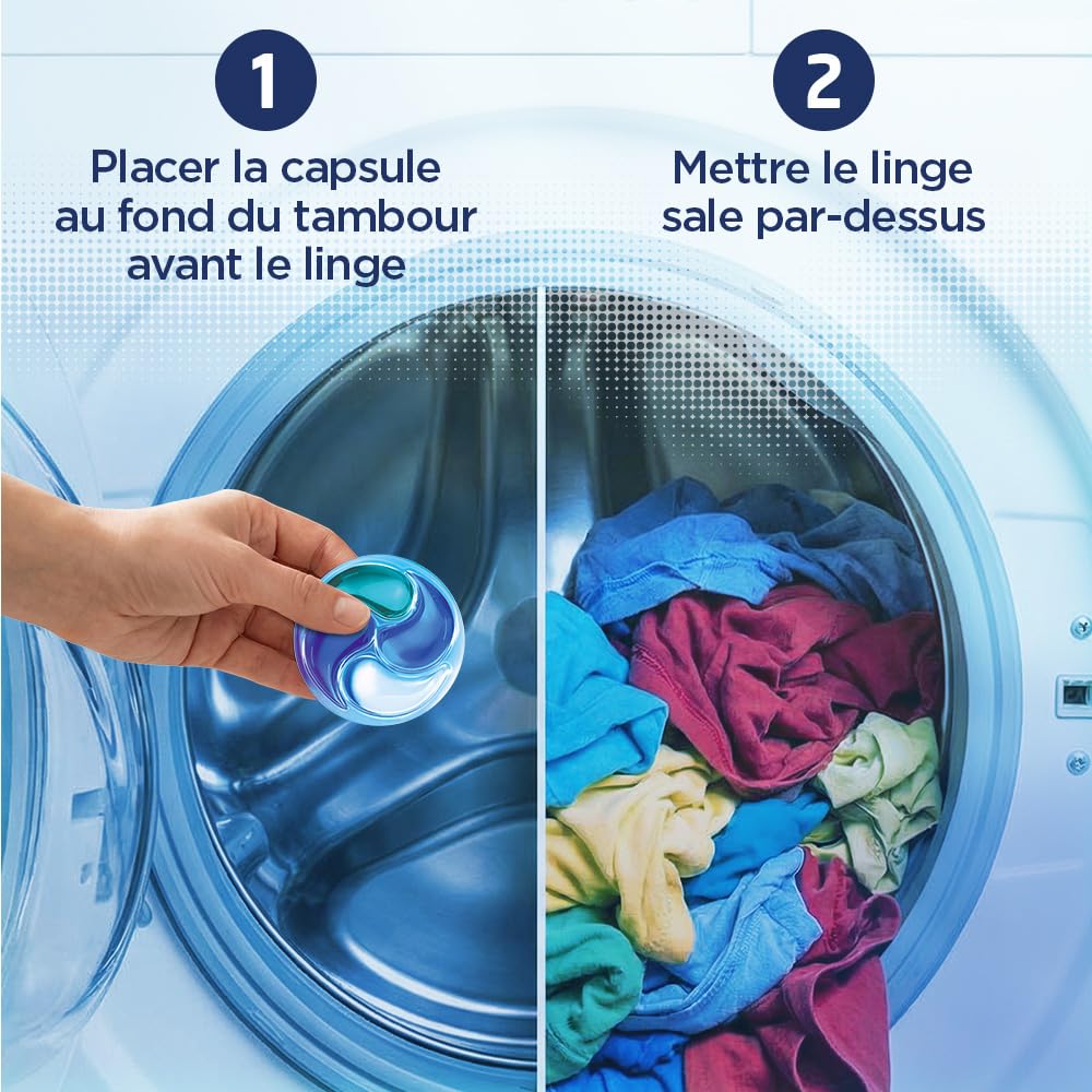 Skip - Capsules Lessive, Tout en 1, Fraîcheur Intense, 4x28 Lavages | Élimine les taches dès le premier lavage, efficace en cycle court et à froid, parfum longue durée, 112 capsules