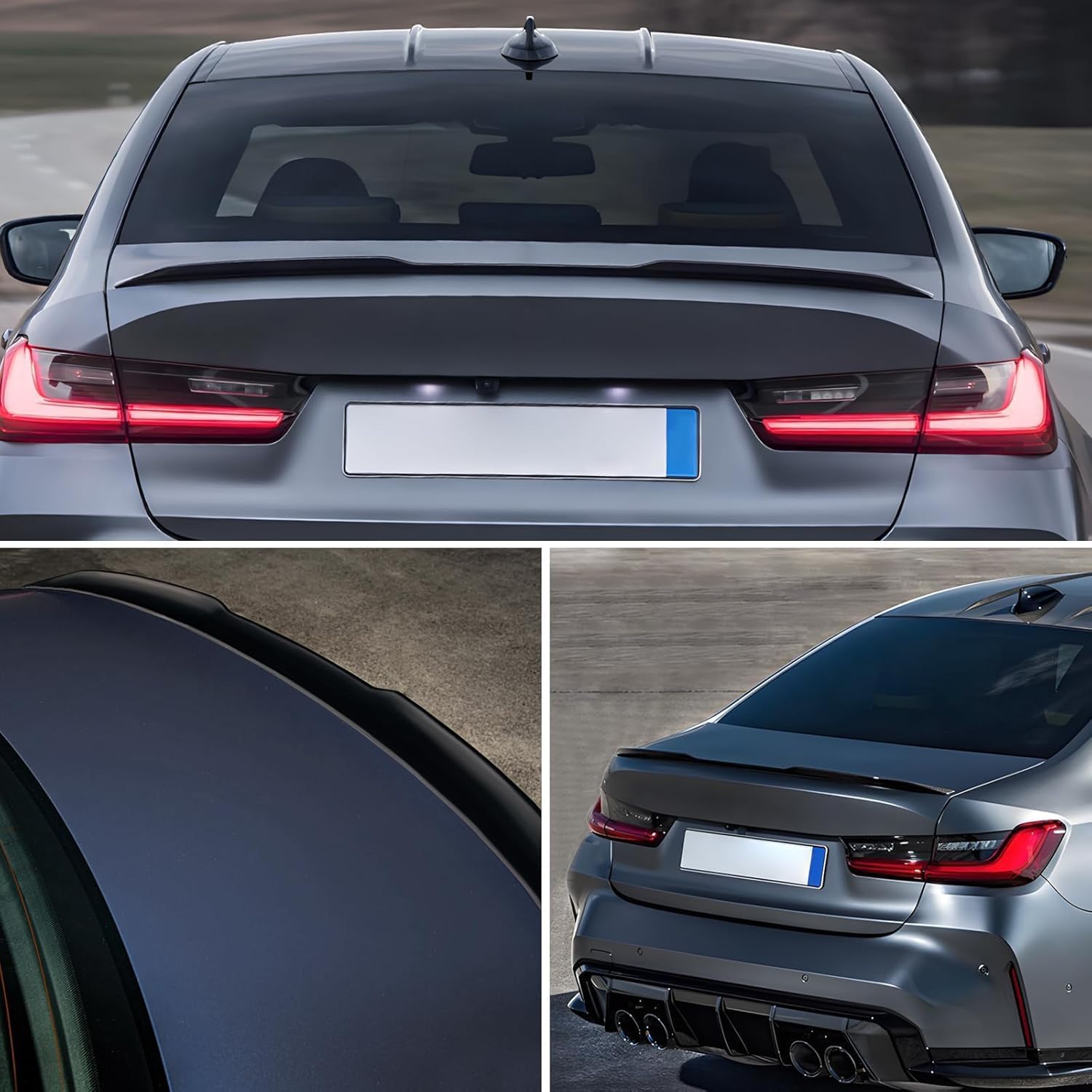 Rear Spoiler for 2019-2025 BMW G20 & G80 M3 330i 330e M340i, Gloss Black Car Trunk Wing, M3 Style Tail Deck Lip