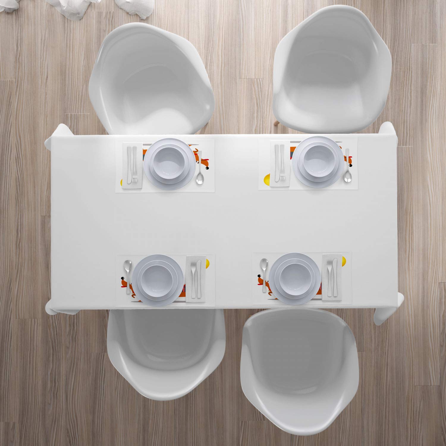 ABAKUHAUS Labrador Tovaglietta Americana Set di 4, Cani