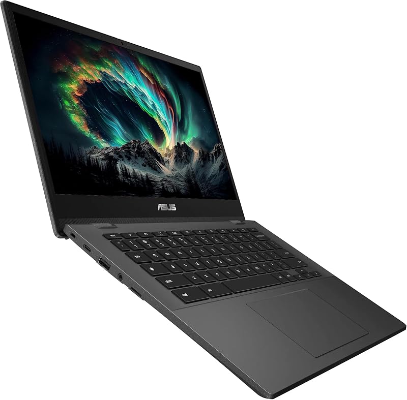 ASUS 14" FHD Thin & Light Chromebook Laptop Computer for Student Business, Chrome OS, 8-core MediaTek Kompanio 520, NLY Earphones, Gray (MediaTek Kompanio 520, 4GB RAM | 576GB Storage) image 4