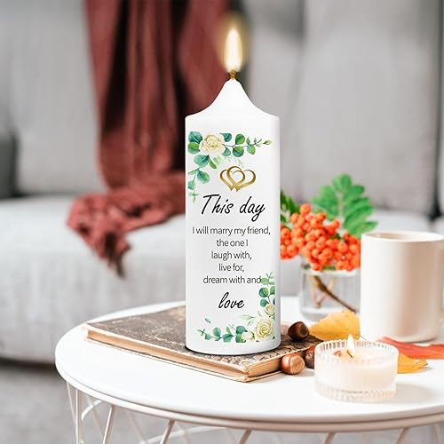Miniatura 3 de Unity - Juego de velas para ceremonia de boda, vela de la Biblia católica de pilar cónico, accesorios decorativos religiosos, tarjetas de decoración