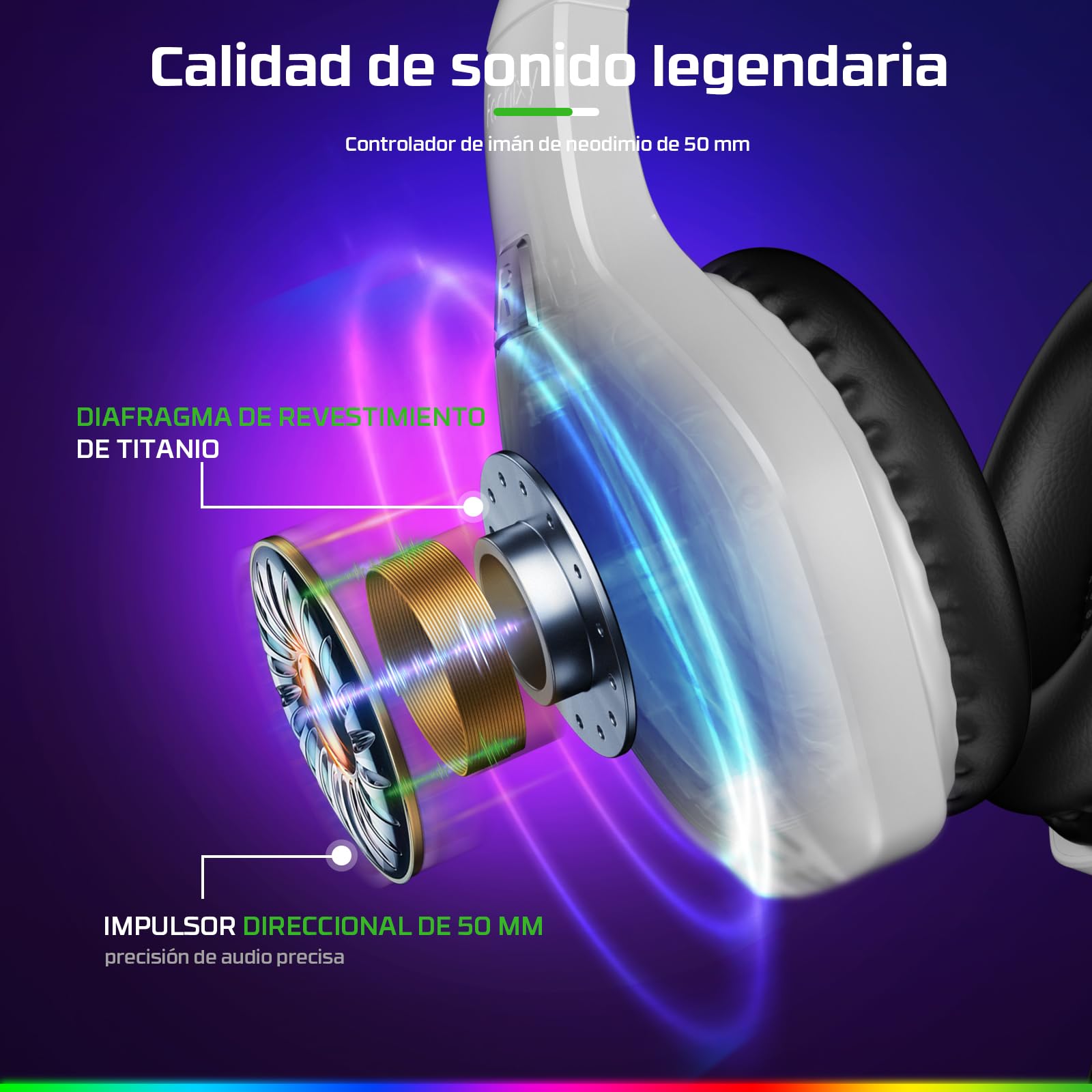Fachixy FC100 Cascos Gaming para PS4/PS5/PC/Xbox One/Switch, Auriculares Gaming Cancelación de Ruido, Cascos con Microfono Estéreo Sonido, Cascos PS4 con 3.5mm Jack con Luz RGB