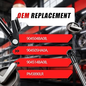 Vepagoo Rear Hatch Struts Fit for Nissan Rogue & X-Trail 2014-2020, 2Pcs | Without Power Liftgate, Trunk Shocks Tailgate Lift Supports, 5-Minute Install, 904504BA0B, 904505HA0A, PM3890LR