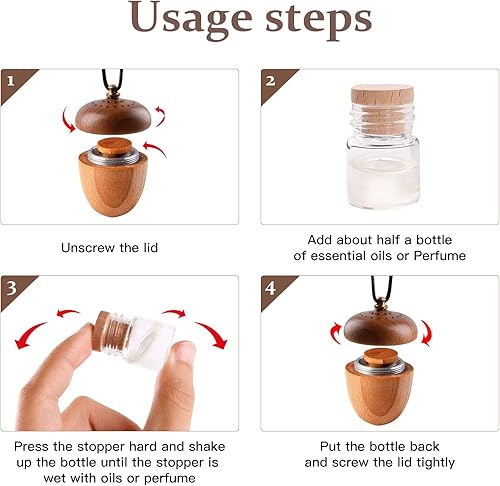 Miniatura 5 de Maromalife Difusor de auto, Clip difusor de Venta de auto de Madera, difusor colgante