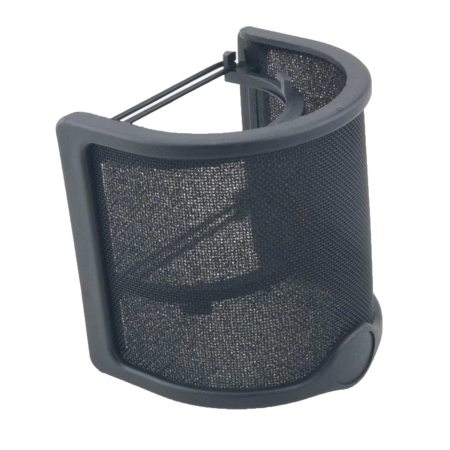 WELWIK Microphone Spray Cover Metal Filter Protector Handheld Microphone Shield Mask U Shaped Semi Enclosed Blast Sound Condenser Microphone Noise Reduction