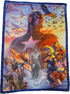Marvel Captain America Fleece Softest Throw Blanket| Measures 60 x 45 Inches