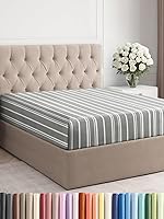 Vista 64 de King Fitted Bed Sheet - Bottom Single Fitted Sheet Only - Ultra-Soft Hotel Luxury Bedding w/ 8-16 Inch Deep Pockets - Breathable, Cooling & Wrinkle