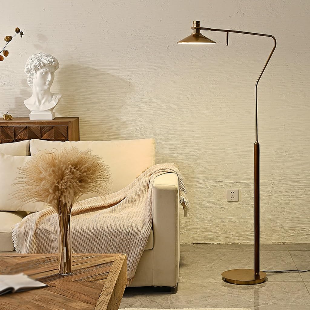 ARINAL Lampada da Terra per Soggiorno Lampada da Terra Verticale Soggiorno Camera da Letto Lampada da Tavolo Decorativa Lampada da Lettura retrò Country in Legno