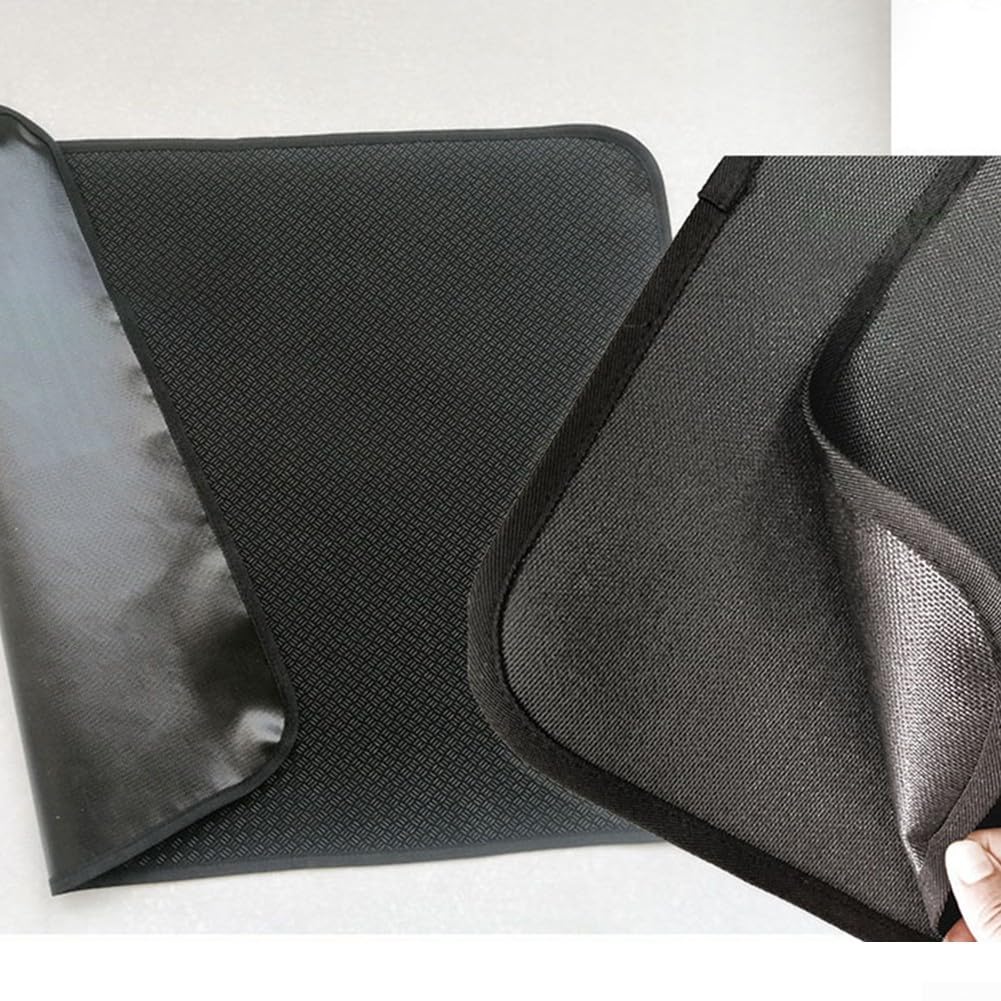 Tappeto per caminetto a semicerchio, in silicone in fibra di vetro, isolante ignifugo, per stufe, barbecue e bracieri interni, 102 x 50 cm (122 x 76 cm)