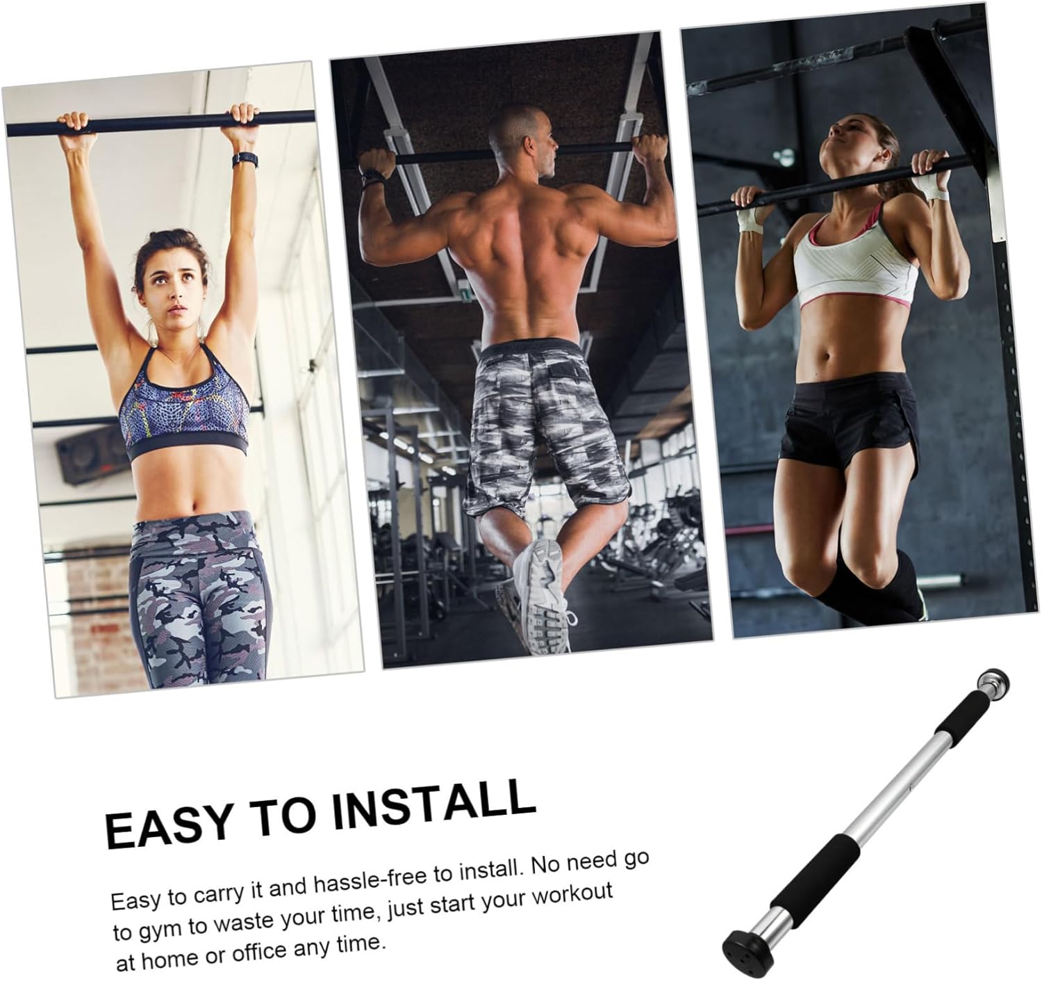 Pull-up Bar Tool for Strength Training Ergonomic Grip Double Anti-loose Design Versatile Fitness Equipment for Home Workouts