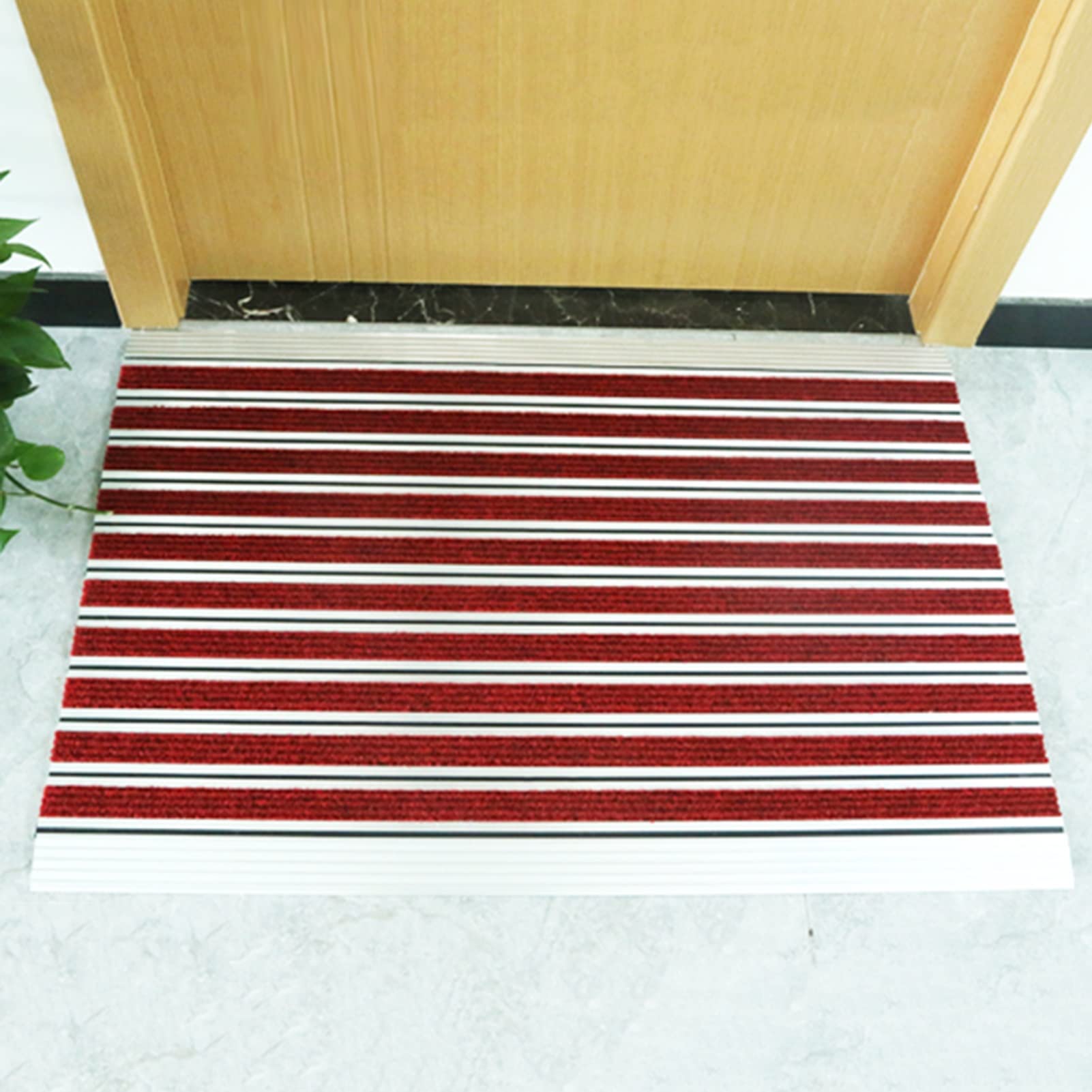 Außenmatten, Rutschfester Willkommensteppich aus Aluminiumlegierung, robuste Eingangsmatten für Bürogebäude, leicht zu reinigende Schuhabstreifer-Fußmatte für Terrassenrasen, benutzerdefinie