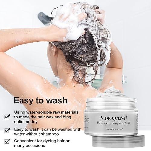 Miniatura 6 de Cera temporal del color del cabello 423 oz Instant Hairstyle Cream pomadas de pelo cera para peinados de fiesta cosplay fácil limpieza