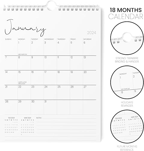 Miniatura 2 de Calendar 2024 - Vertical 8.5x11 2024 Wall Calendar Runs Until June 2025 - Easy Planning with the 2024 Calendar - Aesthetic Wall Calendar 2024-2025
