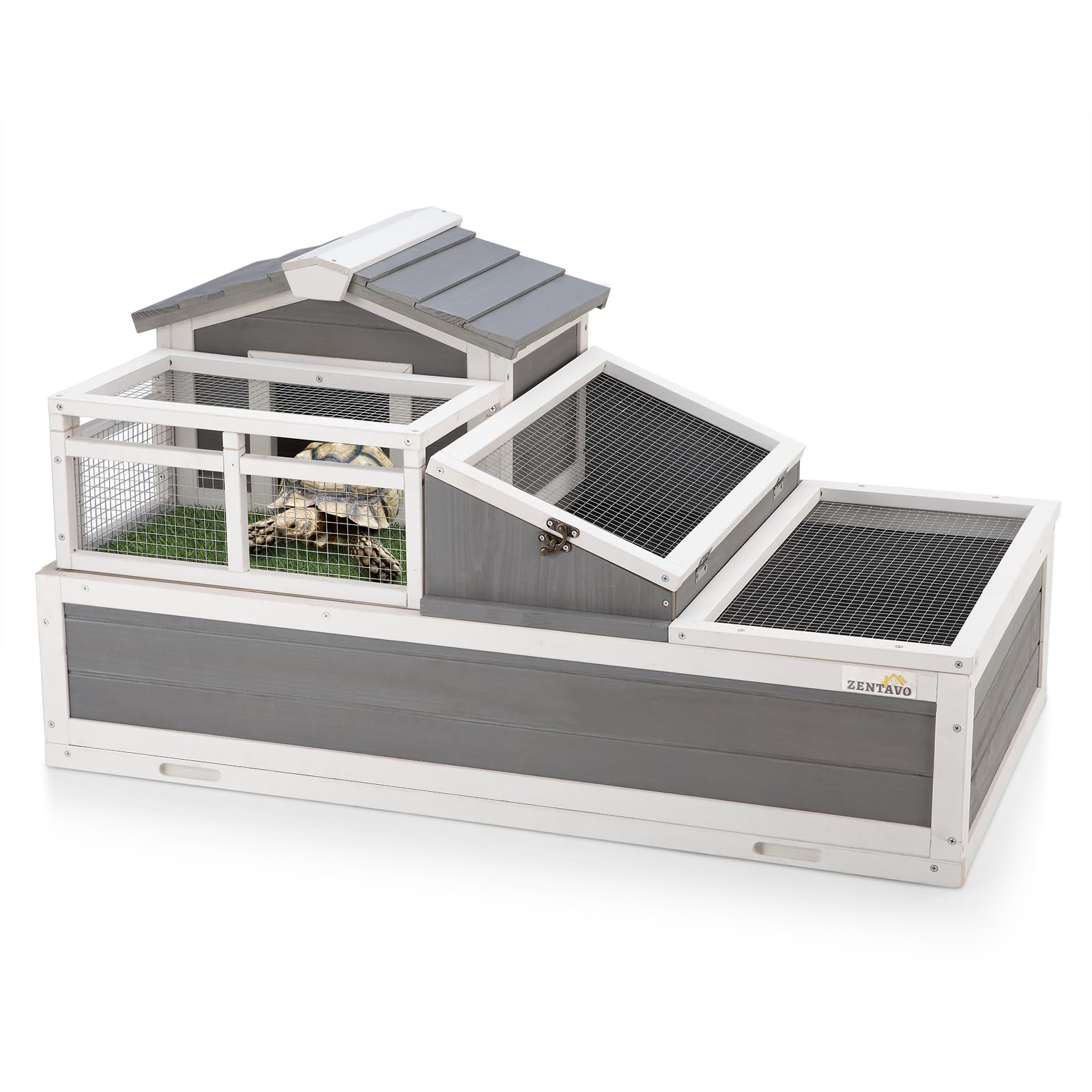 Amazon.com : 3-Room Large Tortoise Habitat with Pull-Out Tray