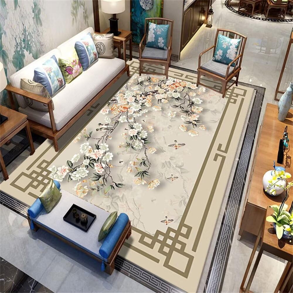 Tapis chinois salon grand format 180x280cm pour déco de maison