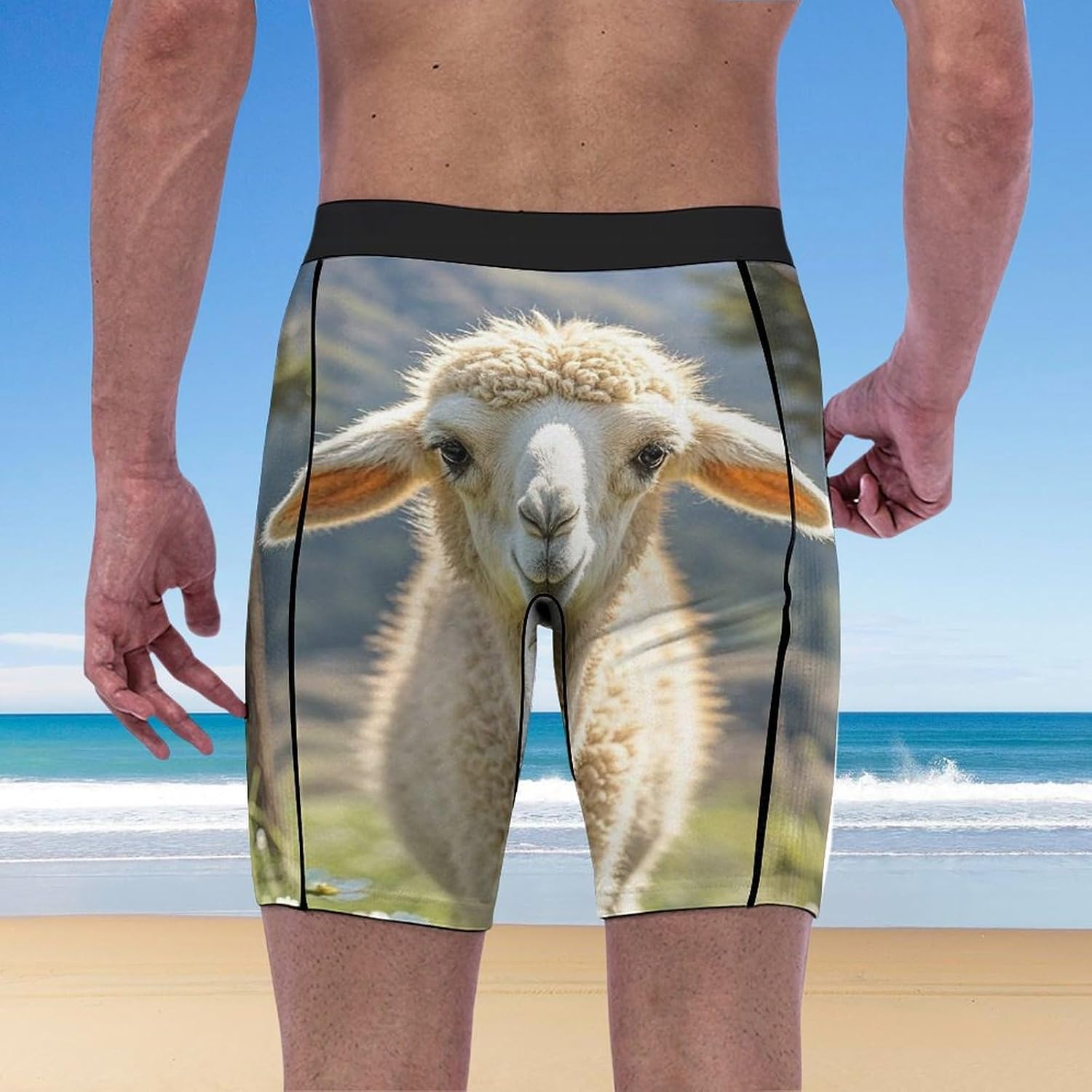 Lamb Compression Shorts Men Spandex Sport Shorts Workout Performance Baselayer Underwear
