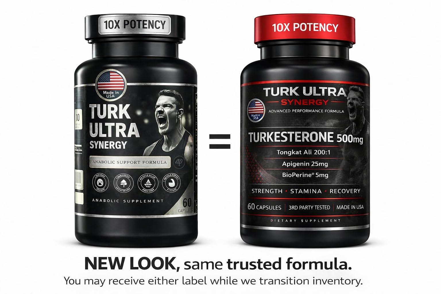Turkesterone & Tongkat Ali for Men (60 Capsules) - Turkesterone 500mg + Tongkat Ali 500mg + Apigenin 25mg + BioPerine 5mg per serving to boost stamina, muscle growth and builder - Made in The USA — Amazon image 2