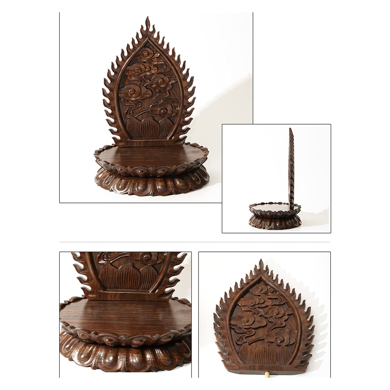 木製楕円形花瓶台 Amazon.co.jp: 花瓶飾り台 木製花瓶台 楕円形蓮華台 神仏専用