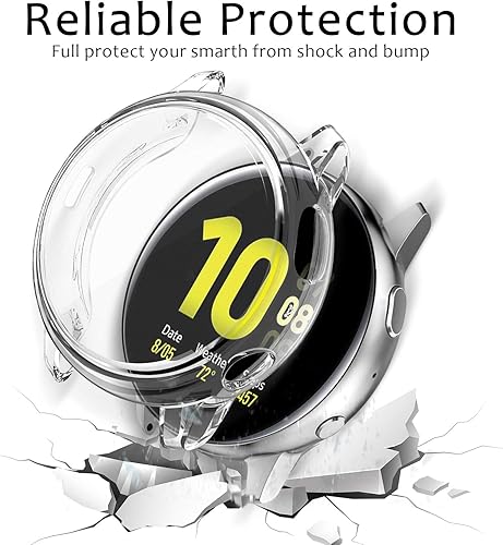 Miniatura 3 de Amzpas Paquete de 4 Compatible con Samsung Galaxy Watch Active 2 Funda protectora de pantalla de 1.575 pulgadas, TPU suave cubierta completa para