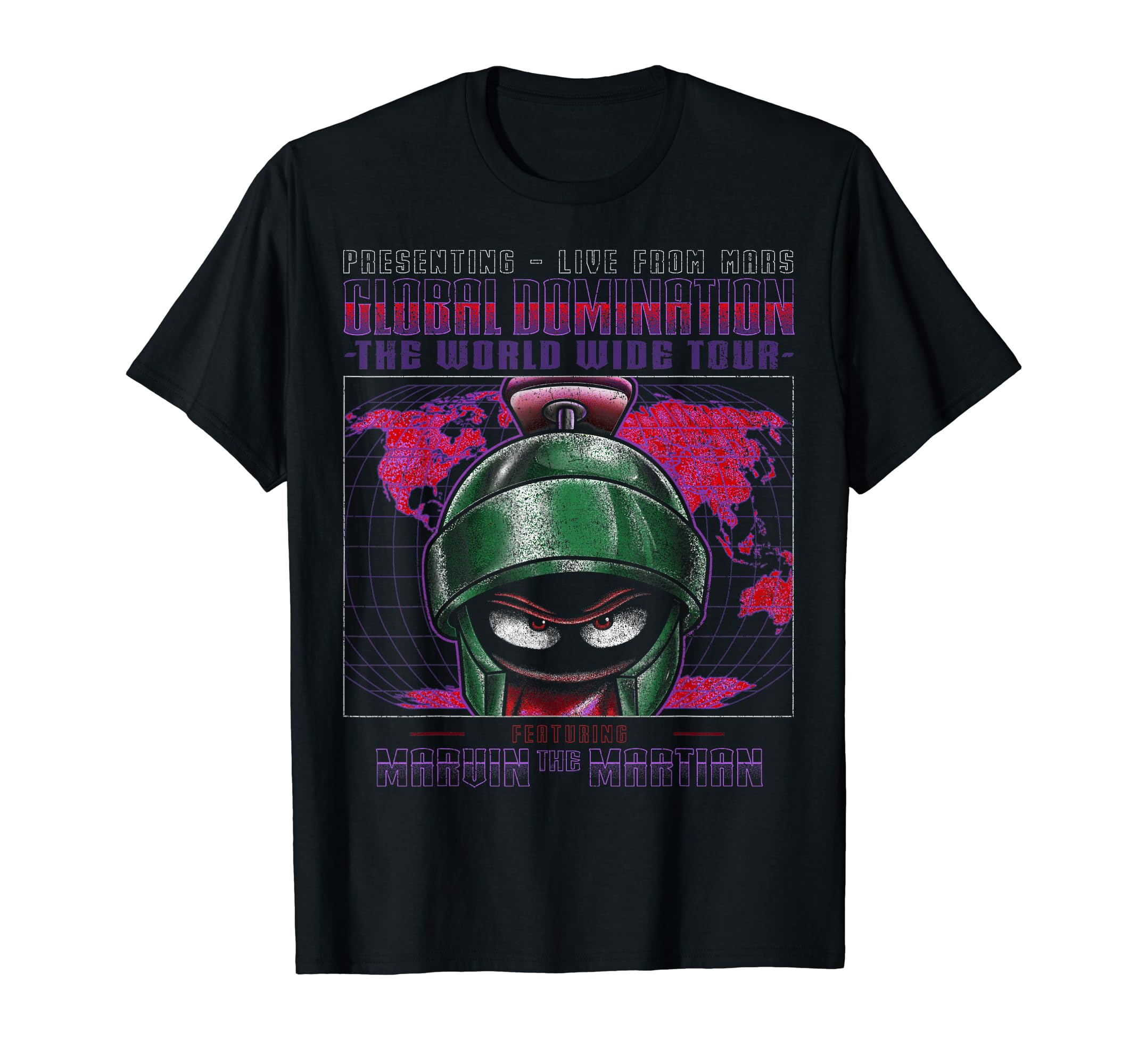 Looney Tunes Marvin The Martian Global Domination Tour T-Shirt