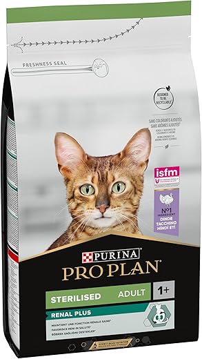 Purina Pro Plan – Pienso para gatos esterilizados Purina Pro Plan Renal Plus pavo. 1,5 Kg