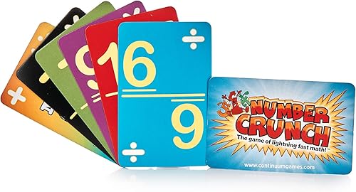 Miniatura 8 de Continuum Games Number Crunch - El juego de las matemáticas rápidas relámpago para niños de 5 años en adelante