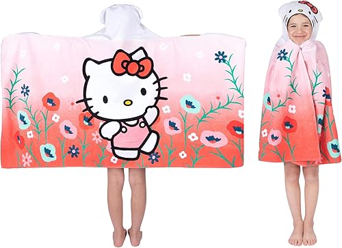 Miniatura 25 de Franco Toalla Envolvente con Capucha de Rizo de Algodón Suave para Niños para Baño y Playa, 24 x 50 pulgadas, SpongeBob SquarePants Surtido