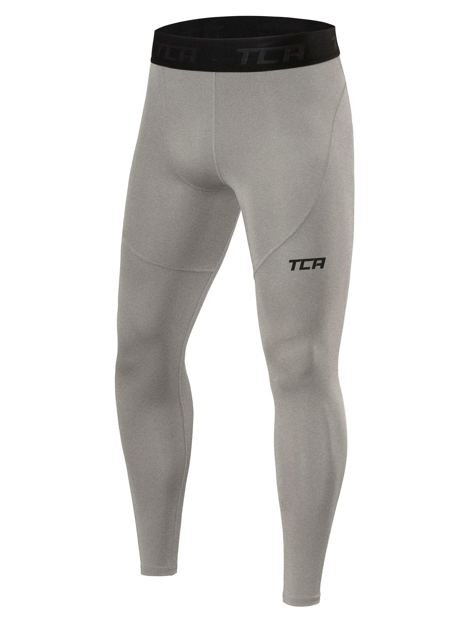 TCA Men Pro Performance Compression Leggings Thermal Base Layer Tights - Tornado, L