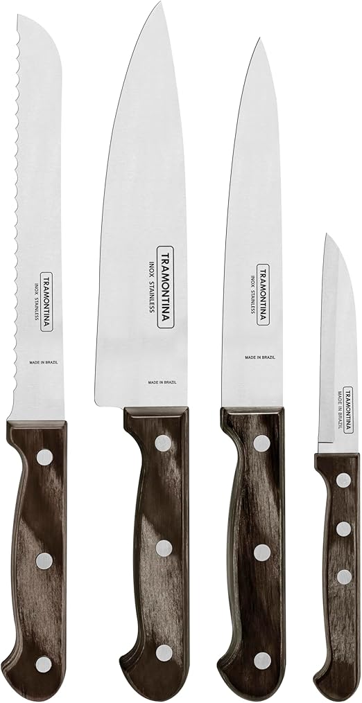 Tramontina Juego de Cuchillos con Hojas de Acero Inoxidable 