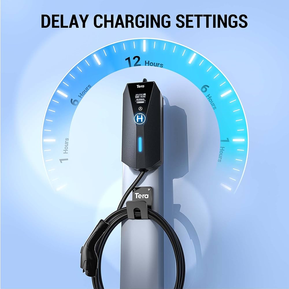Tera EV充電器 J1772 NEMA 5-15P 3KW Amazon.com: Tera for Tesla EV Charger Level 2 J1772: ETL