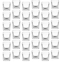 Royal Imports Candle Holder Square Cube Votive Tealight Glass for Wedding, Birthday, Holiday & Home Decoration, Set of 36