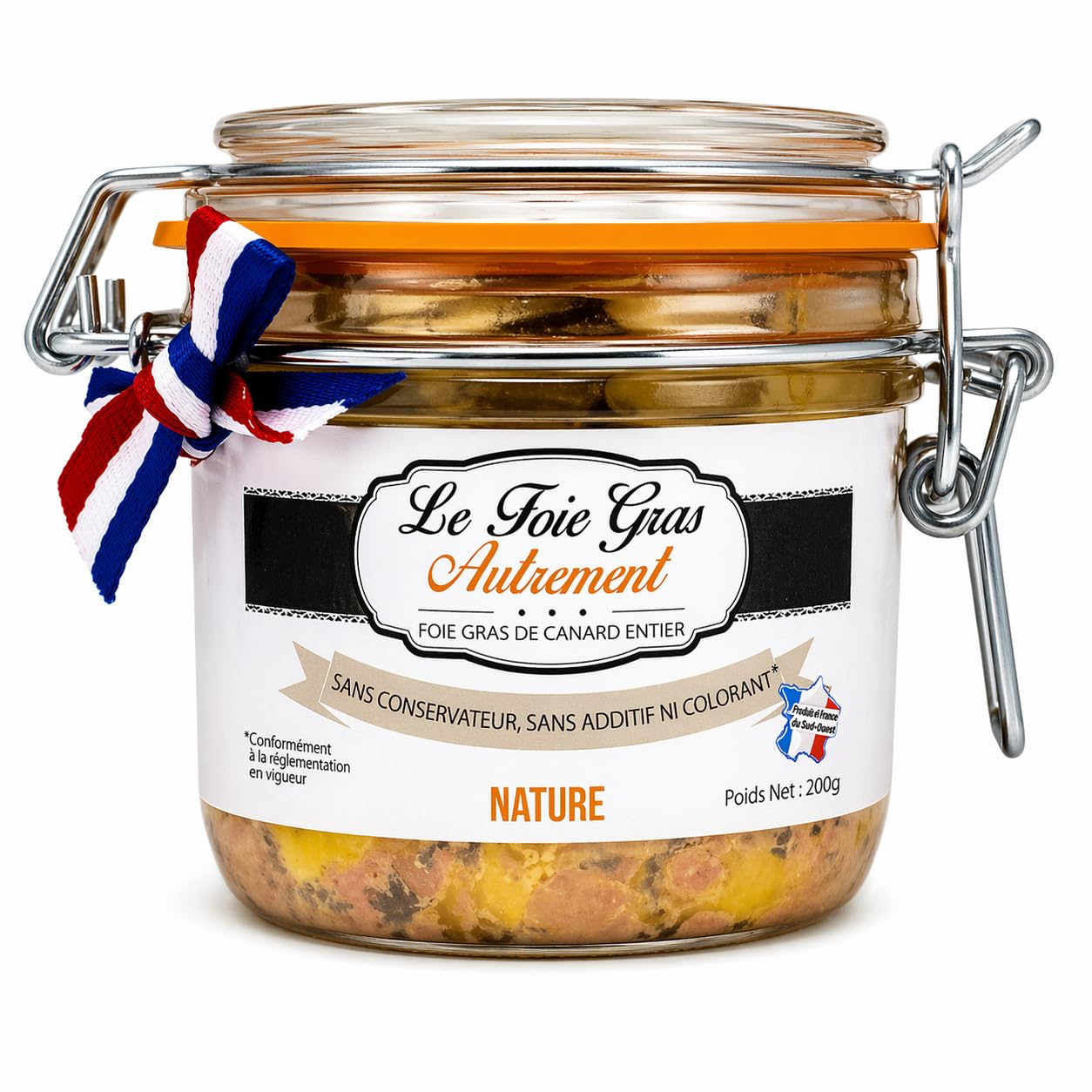 Relais Gourmet Lot de 5 Foies Gras de Canard Entiers Nature 200 g