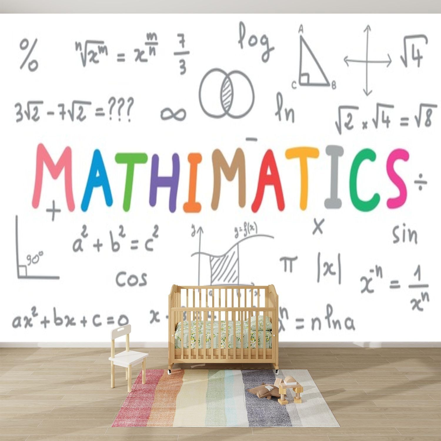 Papier Peint Panoramique Mathématiques pour Salle d'Étude Inspirante