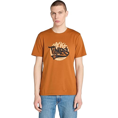 Timberland Mens Timberland Men's Brand Carrier Front Graphic T-Shirt