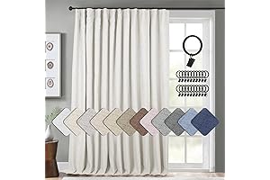 Extra Wide Blackout Sliding Glass Door Curtains