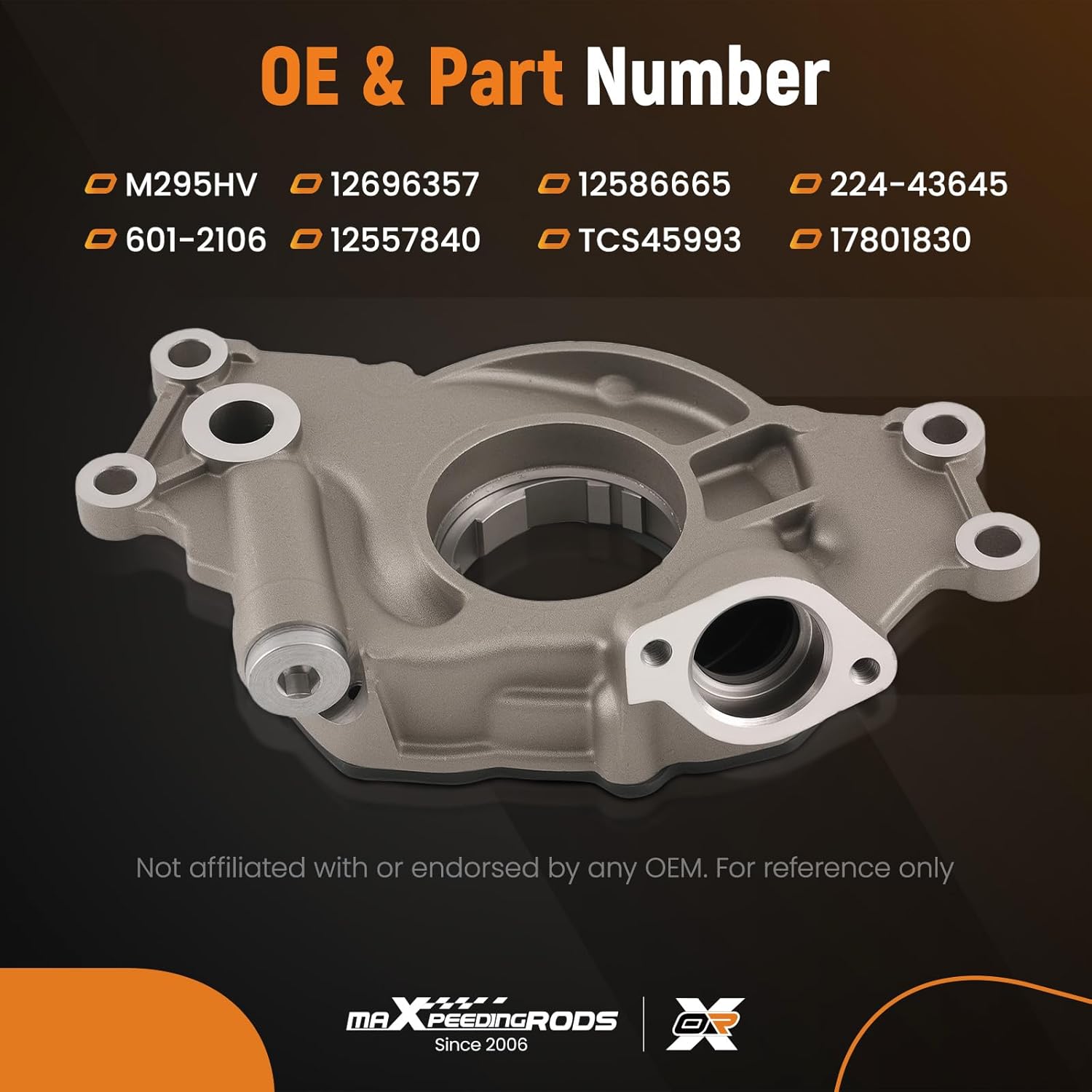 maXpeedingrods M295HV High Volume Oil Pump Kit for Chevy Silverado Avalanche Suburban Express Trailblazer, for GMC Sierra Yukon, for Hummer, for Escalade, with Gaskets and Balancer Bolt # JV5158