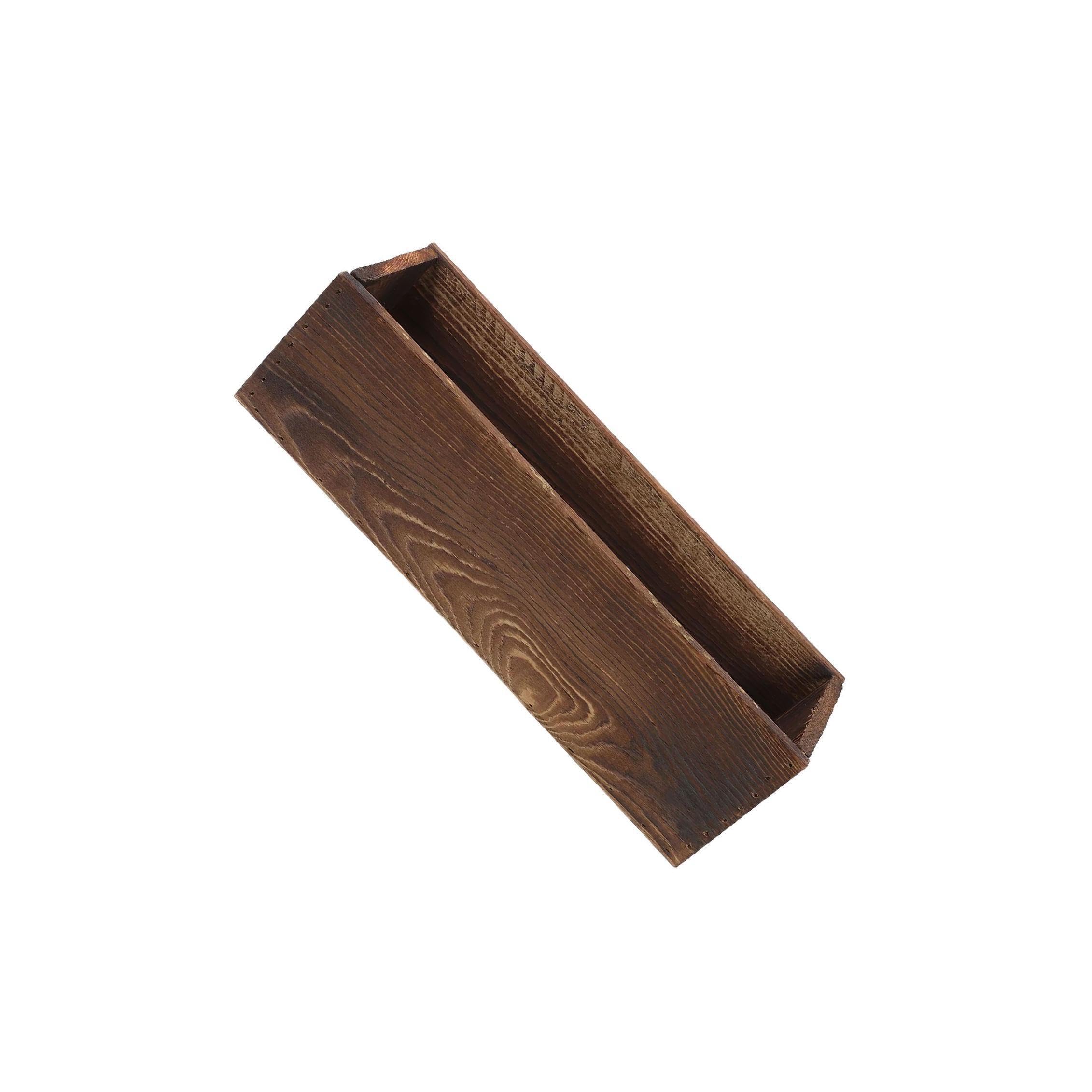 LIXSAZSE Wood Planter Box Decorative Rustic Enhancements Excellent For Unique Home Decor And Photography Applications Wood Planter Box Centerpiece Rustic, Brown, 35x11x8.5cm