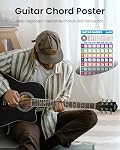 Moukey 41" Guitare acoustique pour débutants Adulte Adolescents Guitarra Acustica de pleine taille avec affiche chorale, Gig Bag, Tuner, Cordes d'acier, Capo, Strap - noir
