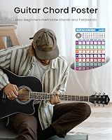 Moukey 41 hüvelykes akusztikus gitár kezdőknek, teljes csomag hangolóval és táskával 5