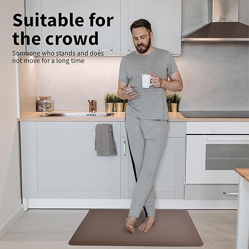 Miniatura 3 de Art3d Tapete antifatiga  Alfombrillas de cocina acolchadas de 12 pulgada  Cojín de espuma antideslizante cómodo para escritorio de pie, oficina o