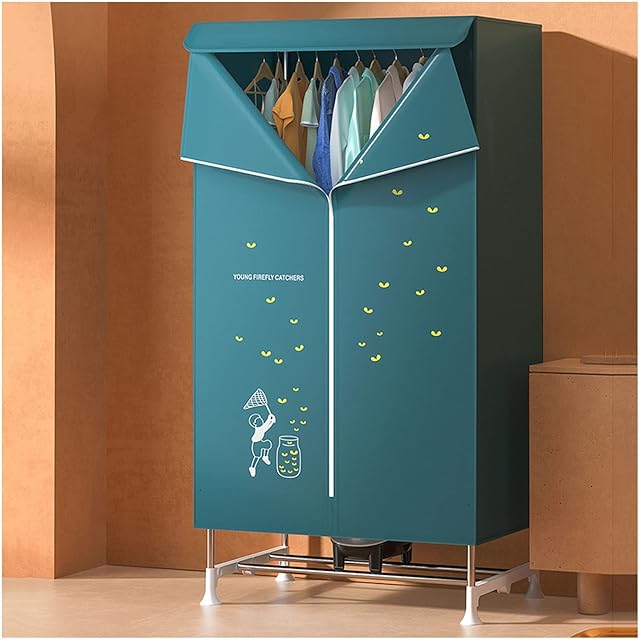 1500W Electric Heated Clothes Airer Stainless Steel Home Portable Laundry Dryer Machine Free Standing Drying Rack, Overheating Protection, 2-Tier, For Apartment, Onecolor
